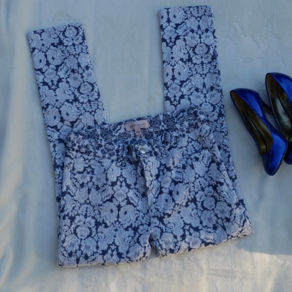 Floral print jeans by Philosophy - Picture 2 of 5